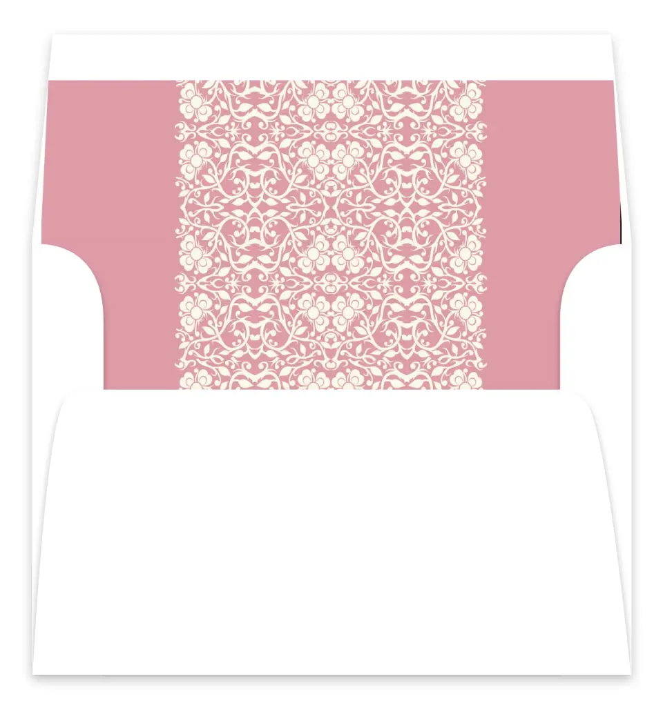 This is a  7.125" x 7" Envelope Liners (ELC) called Floral Ornament printed in full color