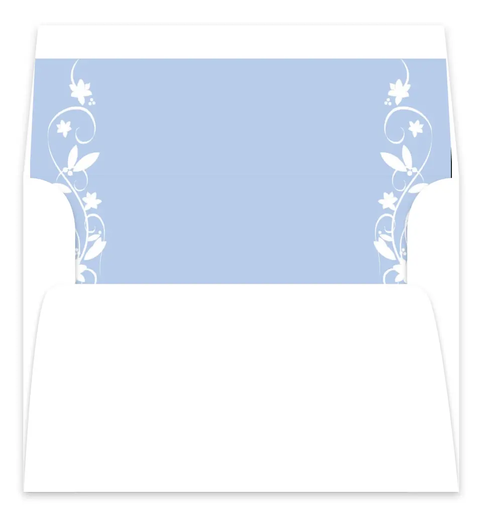 This is a  7.125" x 7" Envelope Liners (ELC) called Floral Flourish printed in full color