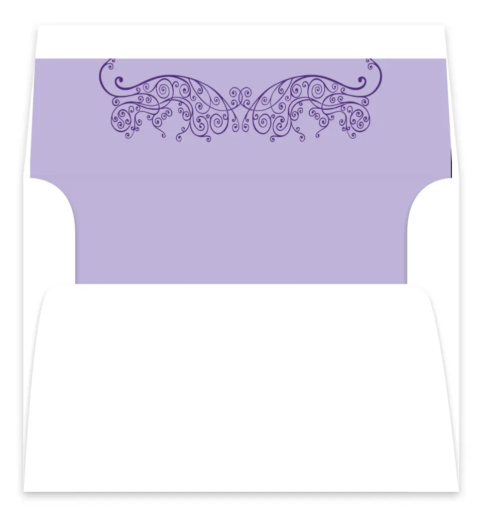 This is a  7.125" x 7" Envelope Liners (ELC) called Charming Lavender printed in full color