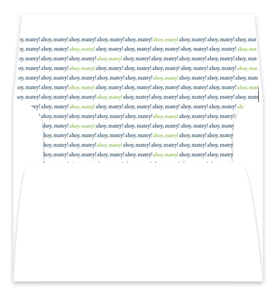 This is a  7.125" x 7" Envelope Liners (ELC) called Harmony Cruise printed in full color