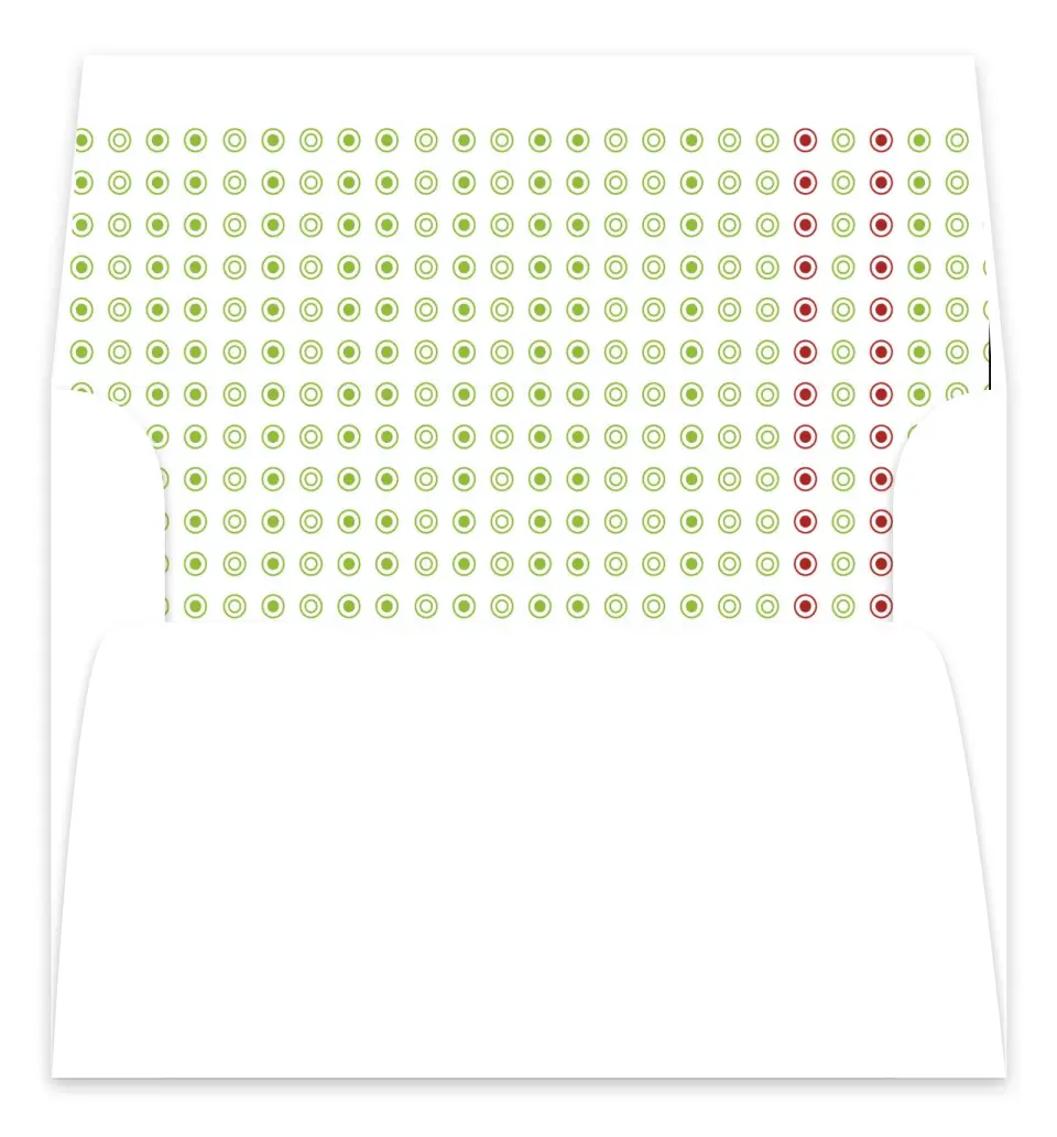 This is a  7.125" x 7" Envelope Liners (ELC) called Ornament Stripe printed in full color