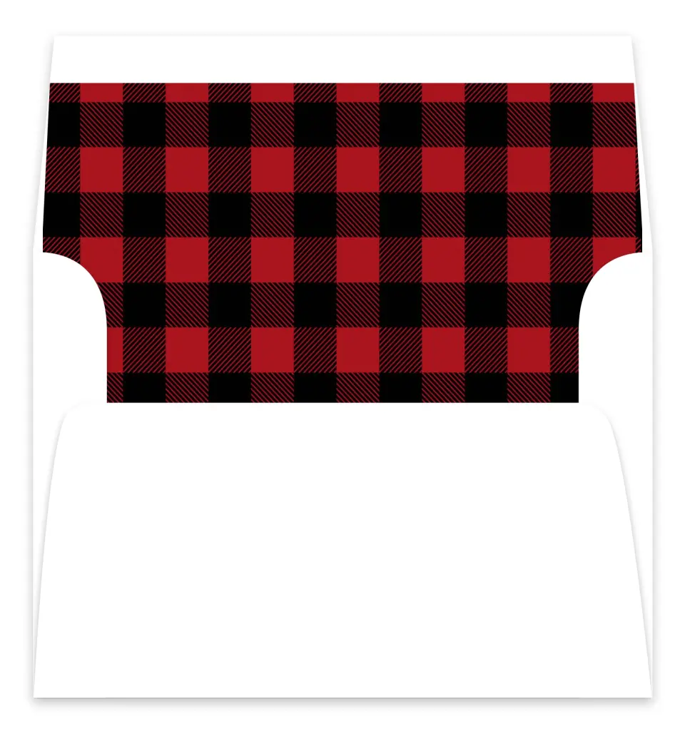 This is a Envelope Liners for 5 x 7 Card Envelope Liner called Bold Buffalo Plaid printed in full color