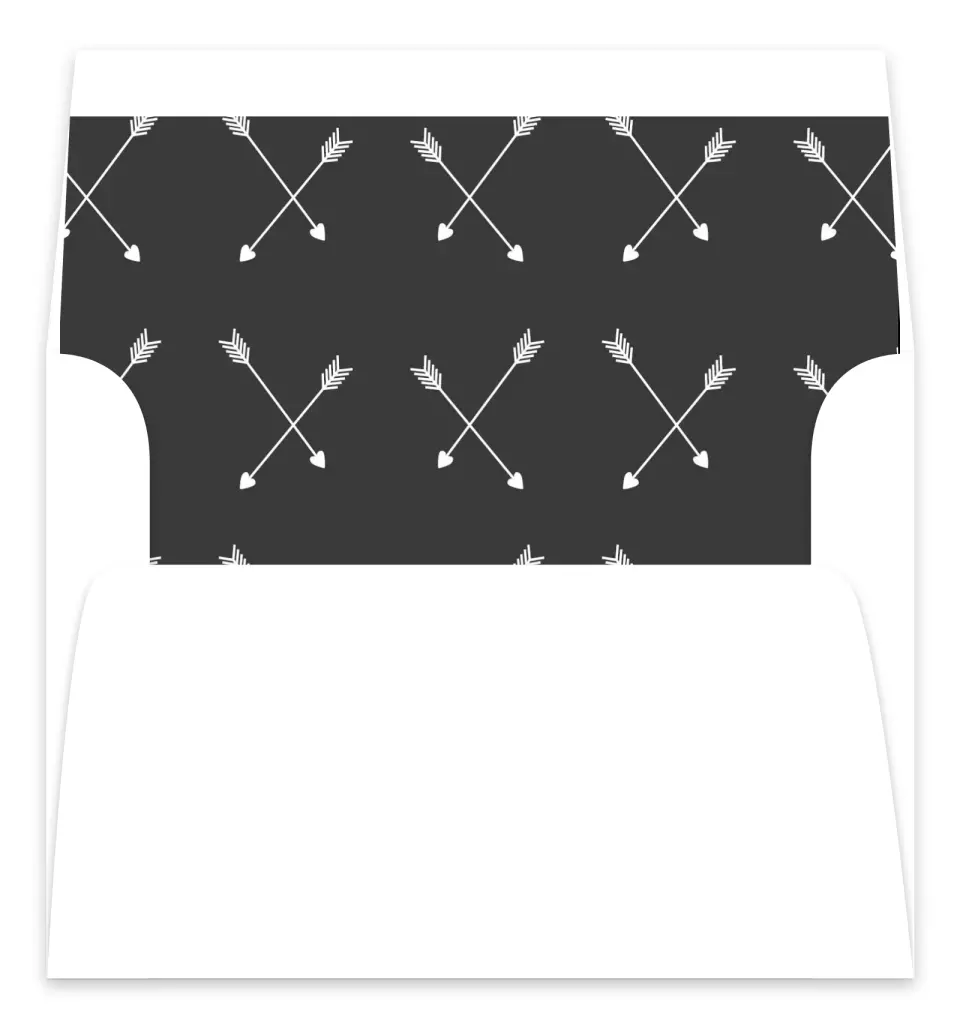 This is a Envelope Liners for 5 x 7 Card Envelope Liner called Cross My Heart printed in full color