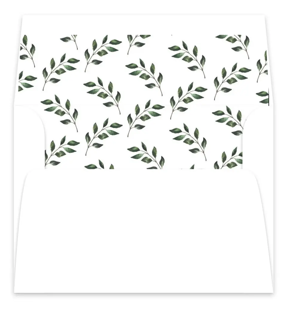 This is a  7.125" x 7" Envelope Liners (ELC) called Sprinkled Sprig printed in full color