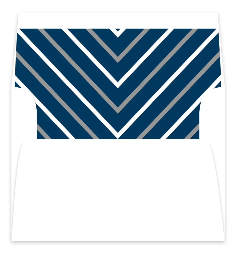 This is a  7.125" x 7" Envelope Liners (ELC) called Posh Chevron printed in full color