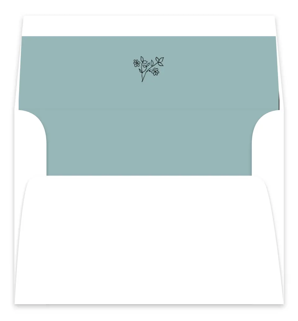 This is a  7.125" x 7" Envelope Liners (ELC) called Cool Blooms printed in full color