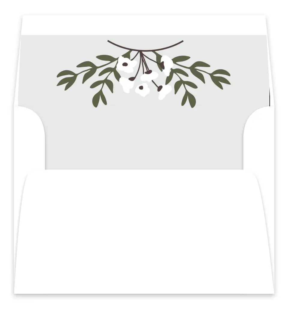 This is a  7.125" x 7" Envelope Liners (ELC) called Floral Bliss printed in full color