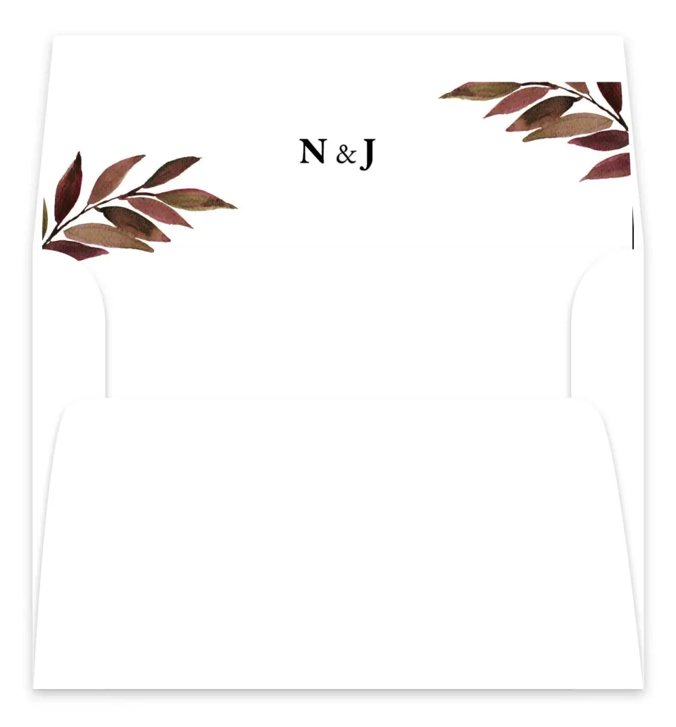 This is a  7.125" x 7" Envelope Liners (ELC) called Lavish Leaves printed in full color
