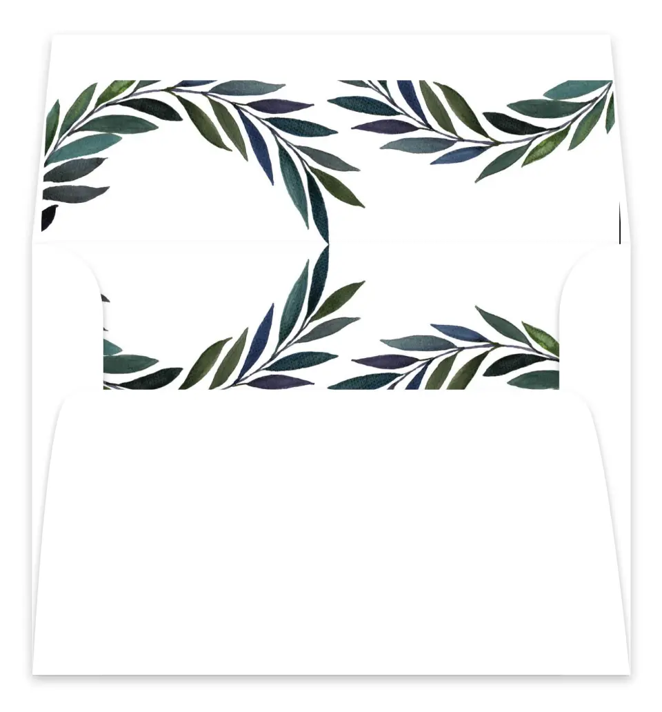 This is a  7.125" x 7" Envelope Liners (ELC) called Laurel Crown printed in full color