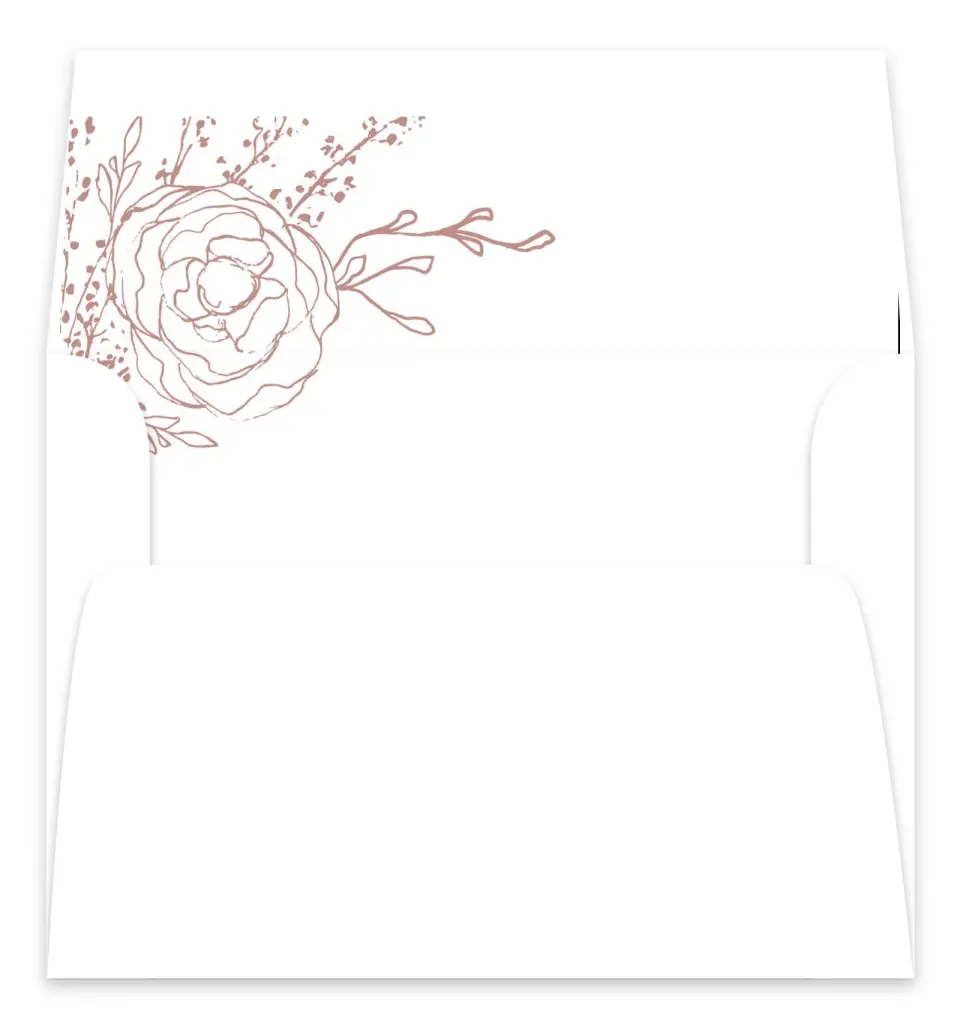 This is a  7.125" x 7" Envelope Liners (ELC) called Blooming Rose printed in full color