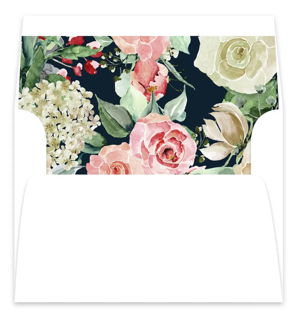 This is a  7.125" x 7" Envelope Liners (ELC) called Garden Dream printed in full color