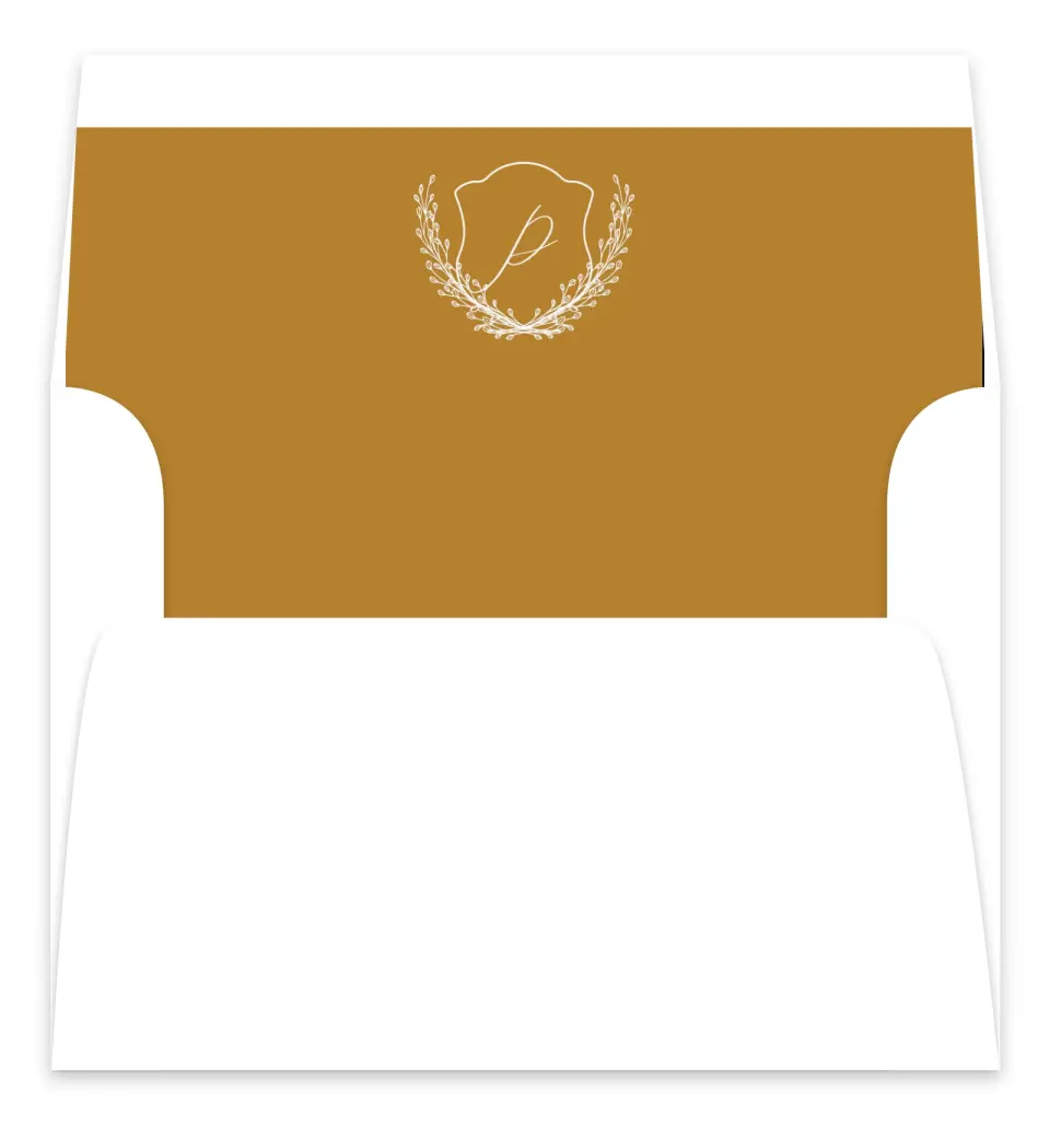 This is a  7.125" x 7" Envelope Liners (ELC) called Beloved Crest printed in full color