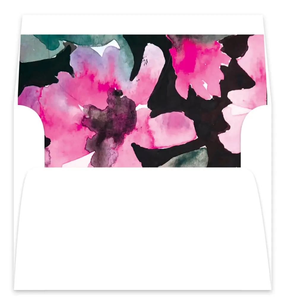 This is a  7.125" x 7" Envelope Liners (ELC) called Dark Blooms printed in full color