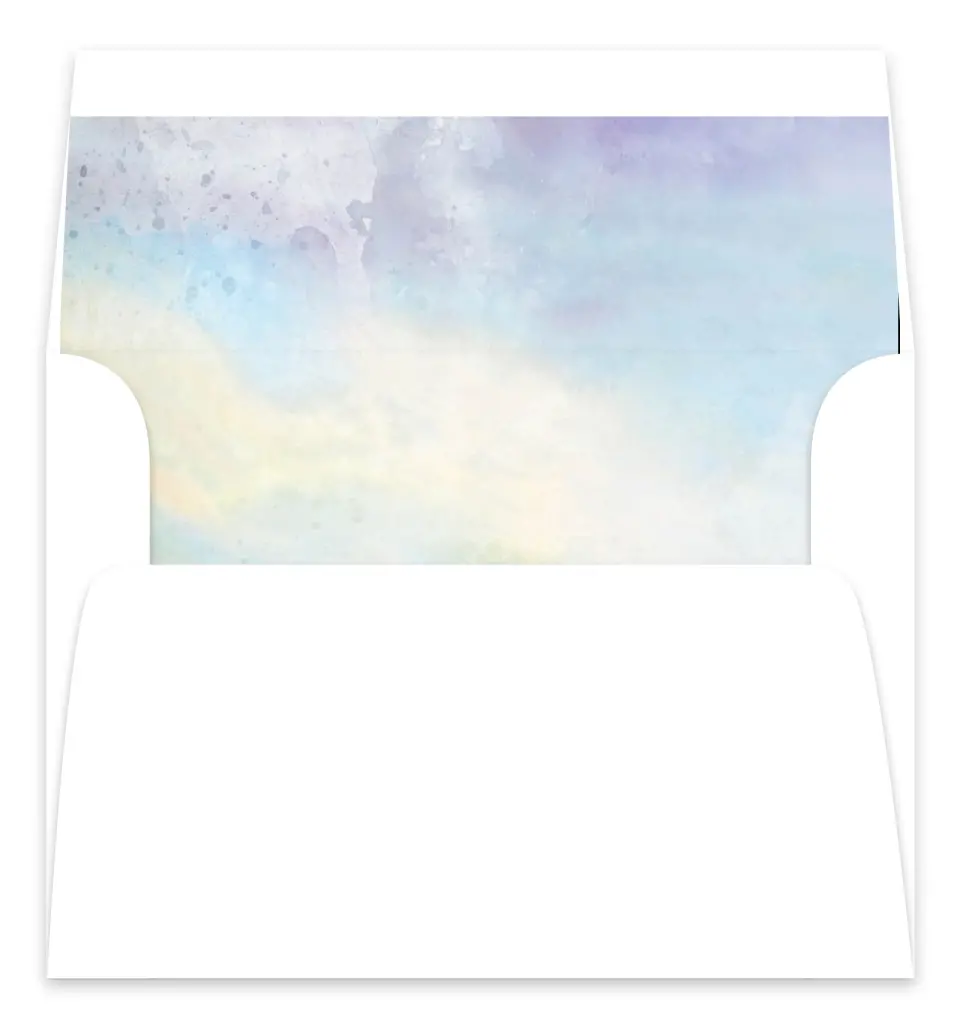 This is a  7.125" x 7" Envelope Liners (ELC) called Dreamy Sky printed in full color