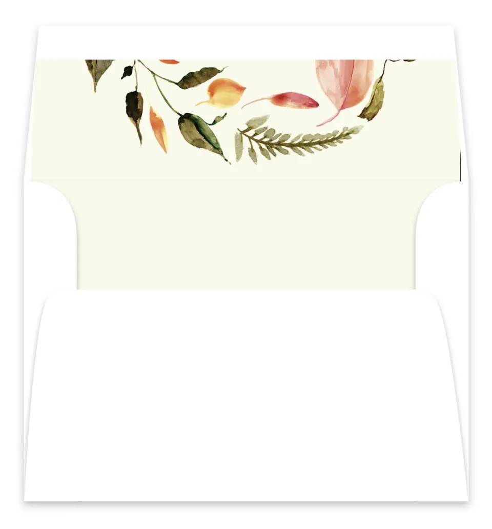This is a  7.125" x 7" Envelope Liners (ELC) called Faintly Fall printed in full color