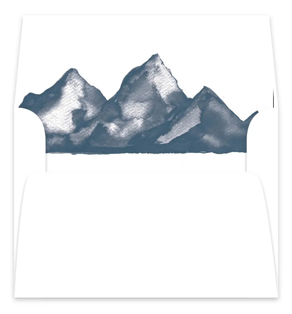 This is a  7.125" x 7" Envelope Liners (ELC) called Perfect Peak printed in full color