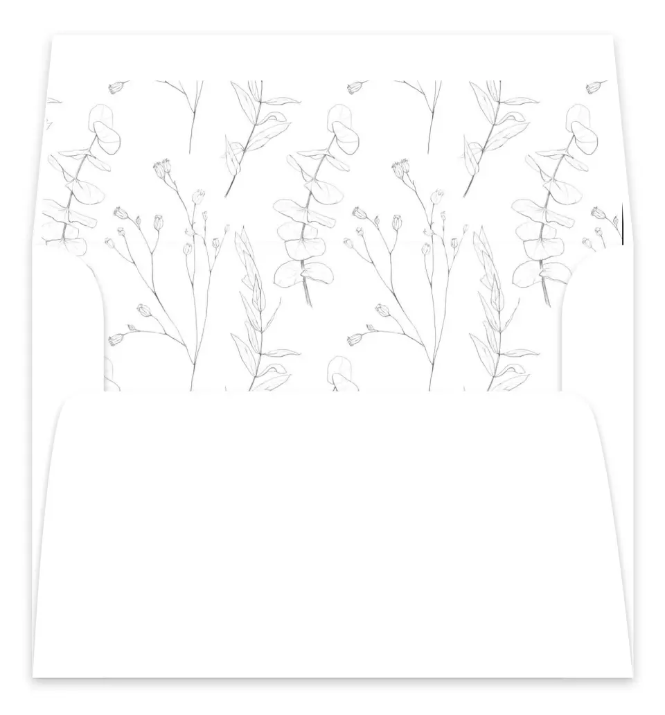 This is a  7.125" x 7" Envelope Liners (ELC) called Scripted Romance printed in full color