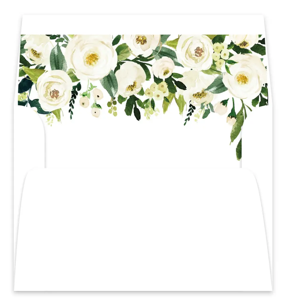 This is a  7.125" x 7" Envelope Liners (ELC) called Elegant Garden printed in full color