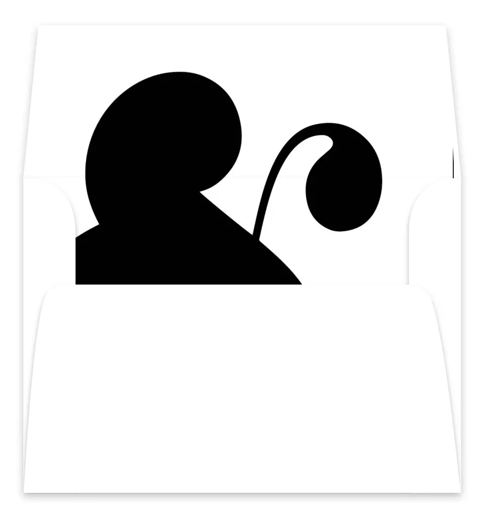 This is a  7.125" x 7" Envelope Liners (ELC) called Bold Ampersand printed in full color