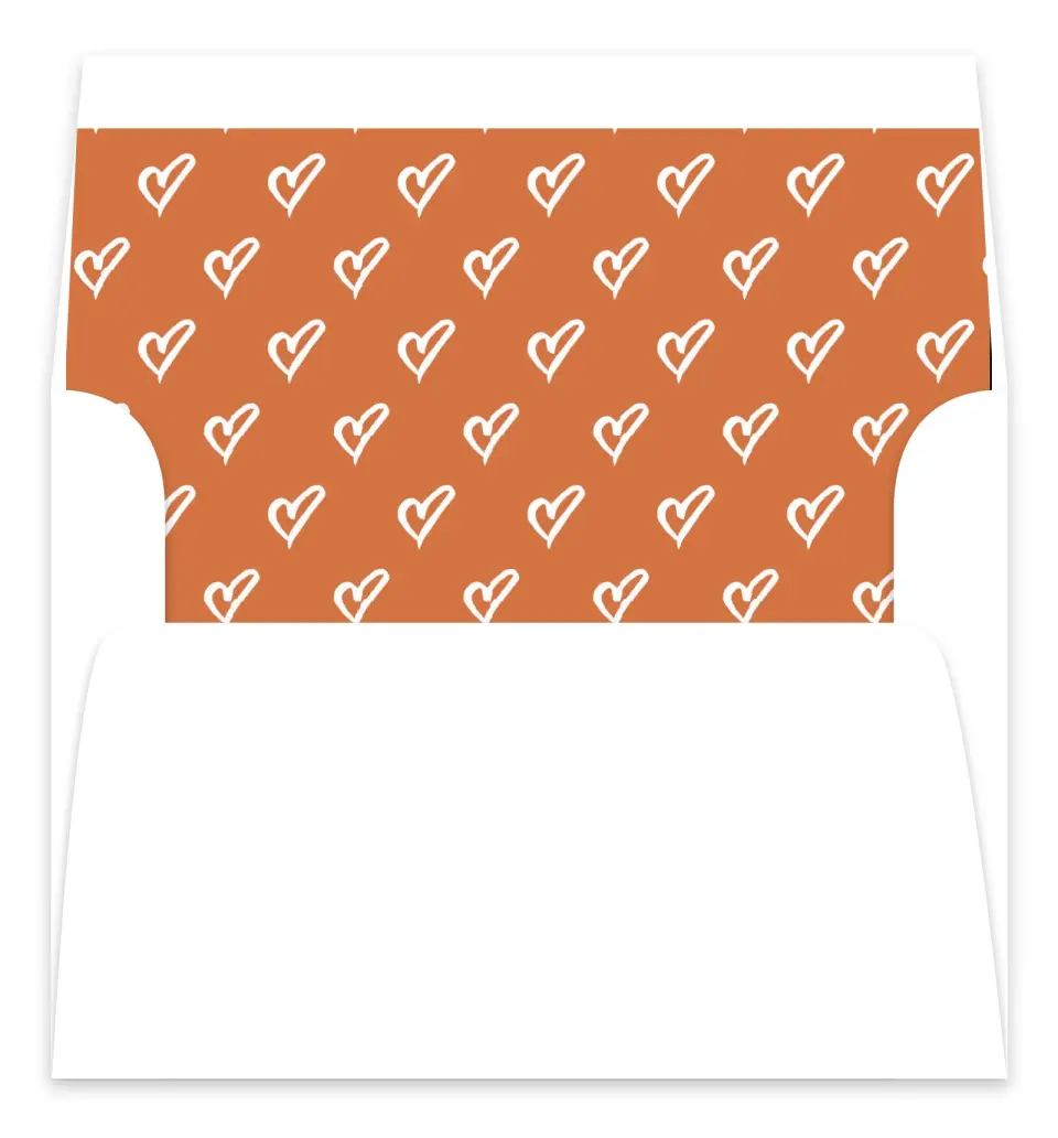 This is a  7.125" x 7" Envelope Liners (ELC) called Celebrate Love printed in full color