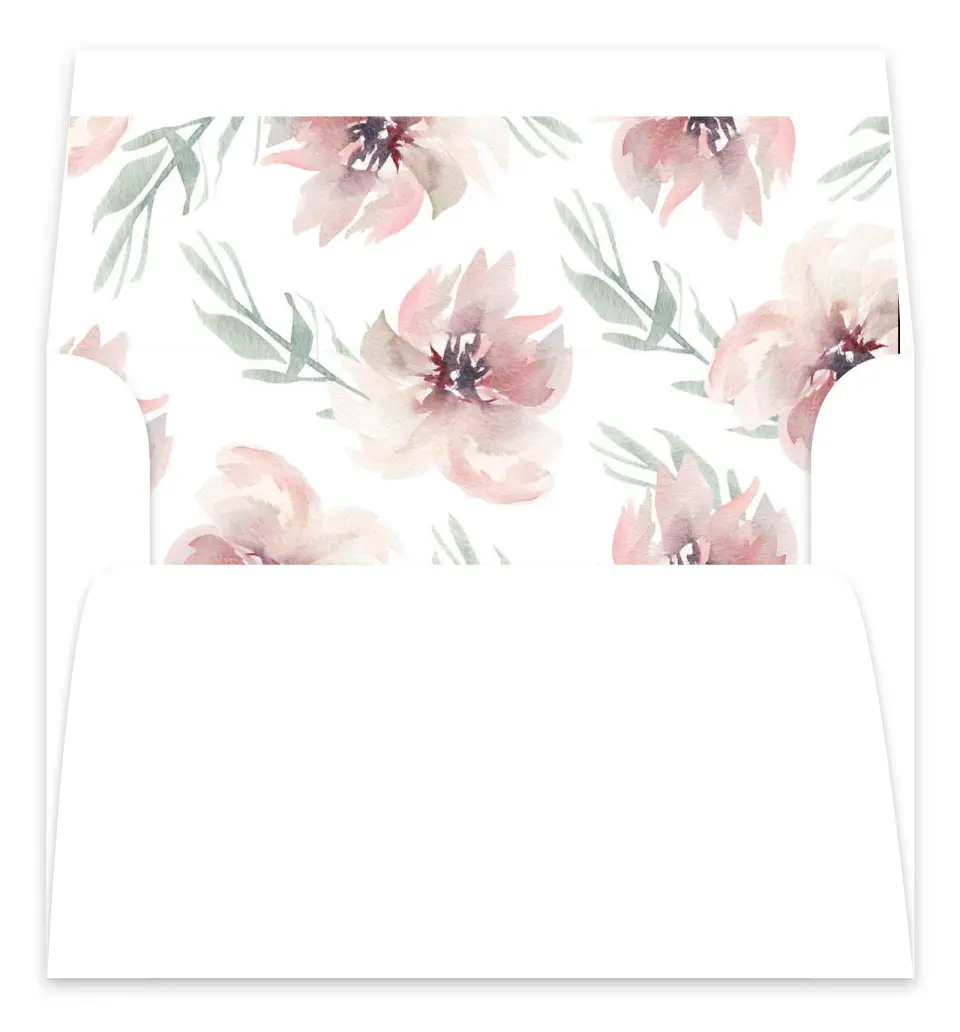 This is a  7.125" x 7" Envelope Liners (ELC) called Soft Florals printed in full color