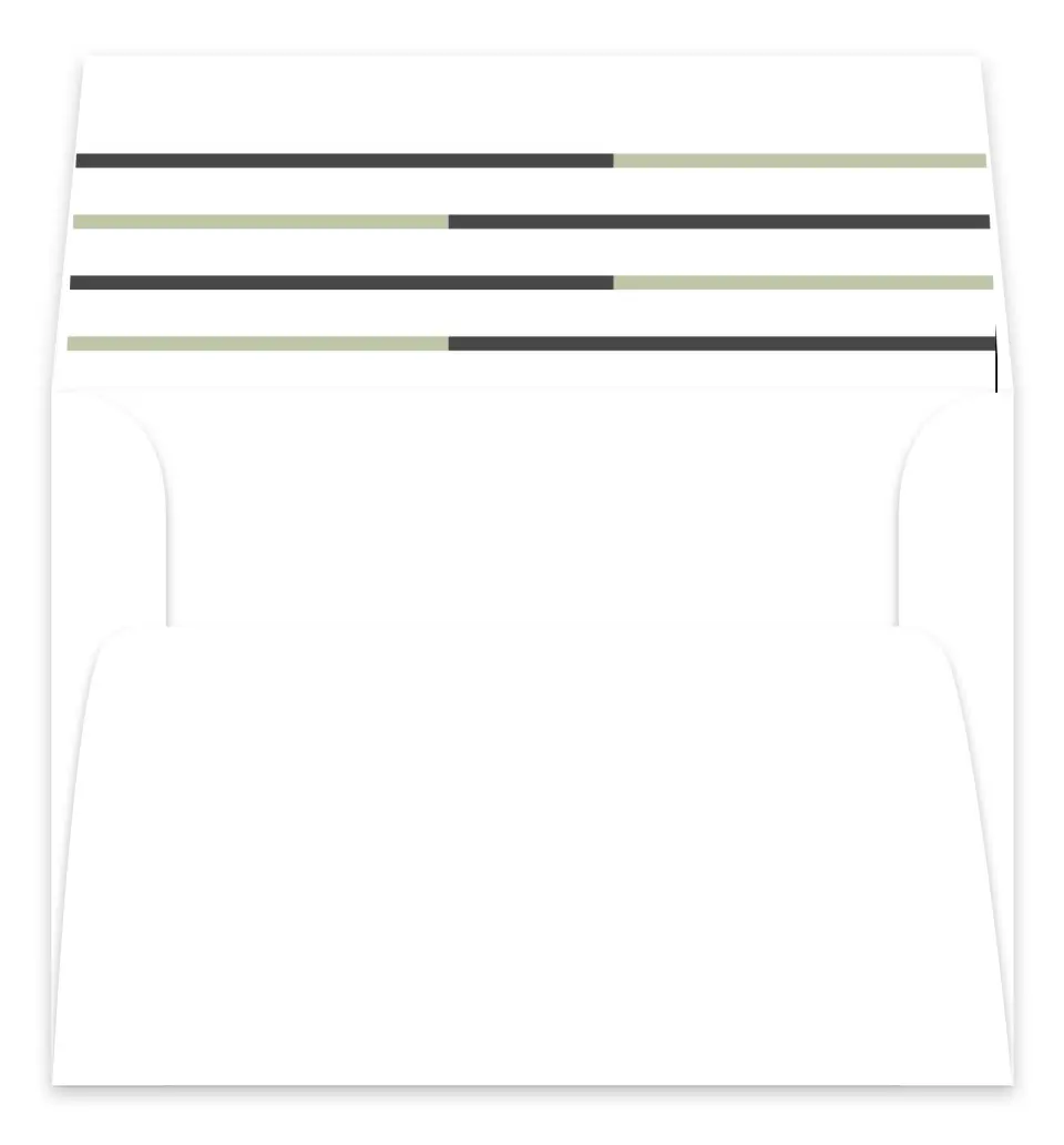 This is a  7.125" x 7" Envelope Liners (ELC) called Bridal Bar printed in full color