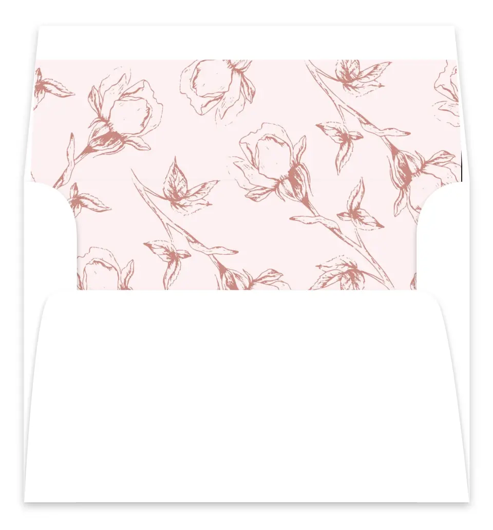 This is a  7.125" x 7" Envelope Liners (ELC) called Blooming Bud printed in full color