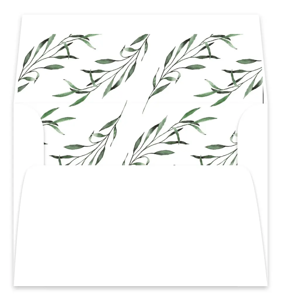 This is a  7.125" x 7" Envelope Liners (ELC) called Tender Twig printed in full color