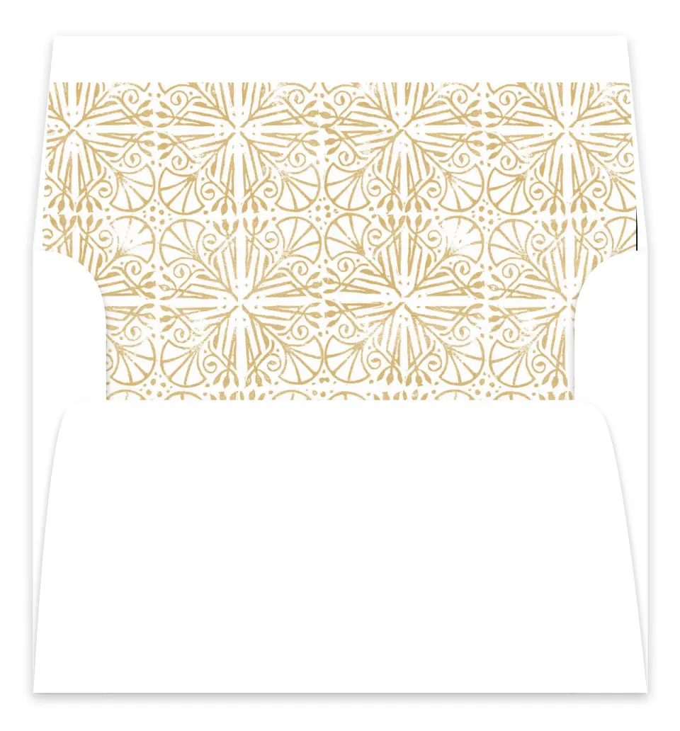This is a  7.125" x 7" Envelope Liners (ELC) called Decorated Luxury printed in full color