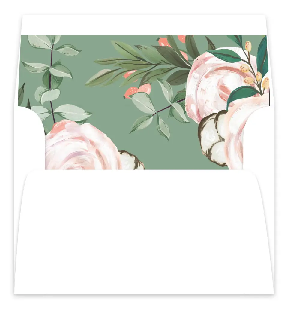 This is a  7.125" x 7" Envelope Liners (ELC) called Soft Rose printed in full color