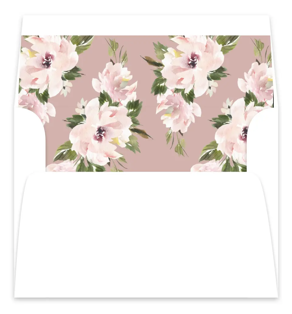 This is a  7.125" x 7" Envelope Liners (ELC) called Sweet Floral printed in full color