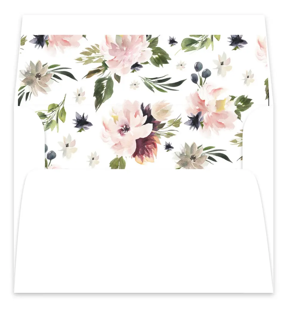 This is a  7.125" x 7" Envelope Liners (ELC) called Natural Floral printed in full color
