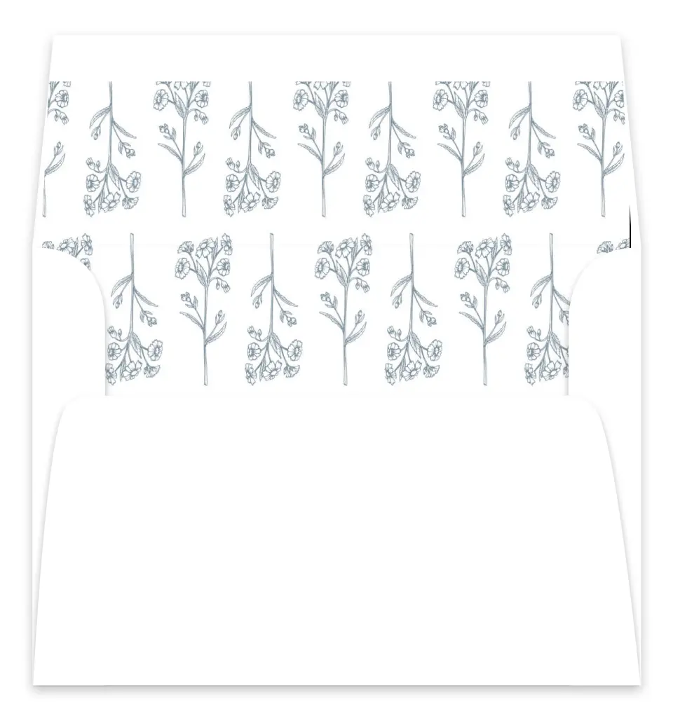 This is a  7.125" x 7" Envelope Liners (ELC) called Fine Floret printed in full color