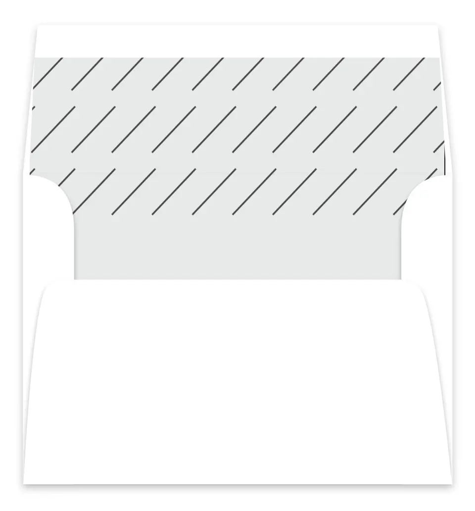 This is a  7.125" x 7" Envelope Liners (ELC) called Initial Hush printed in full color