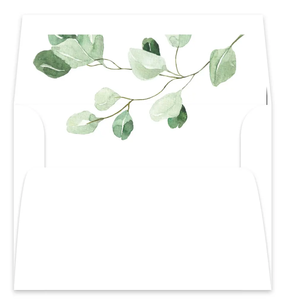 This is a  7.125" x 7" Envelope Liners (ELC) called Sweet Greenery printed in full color