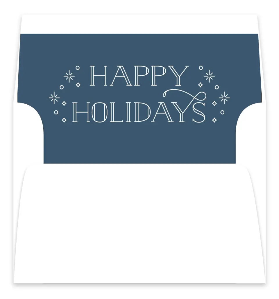 This is a Envelope Liners for 5 x 7 Card Envelope Liner called Holiday Design printed in full color