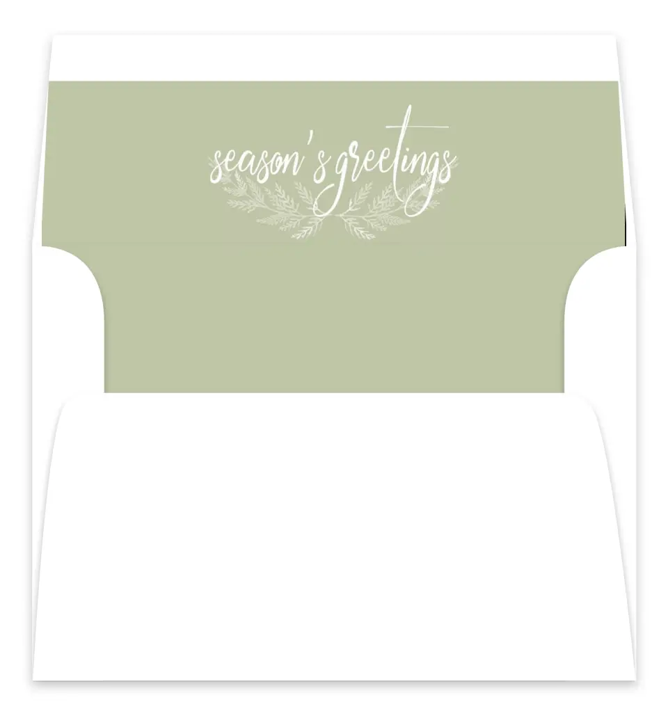 This is a Envelope Liners for 5 x 7 Card Envelope Liner called Holiday Design printed in full color