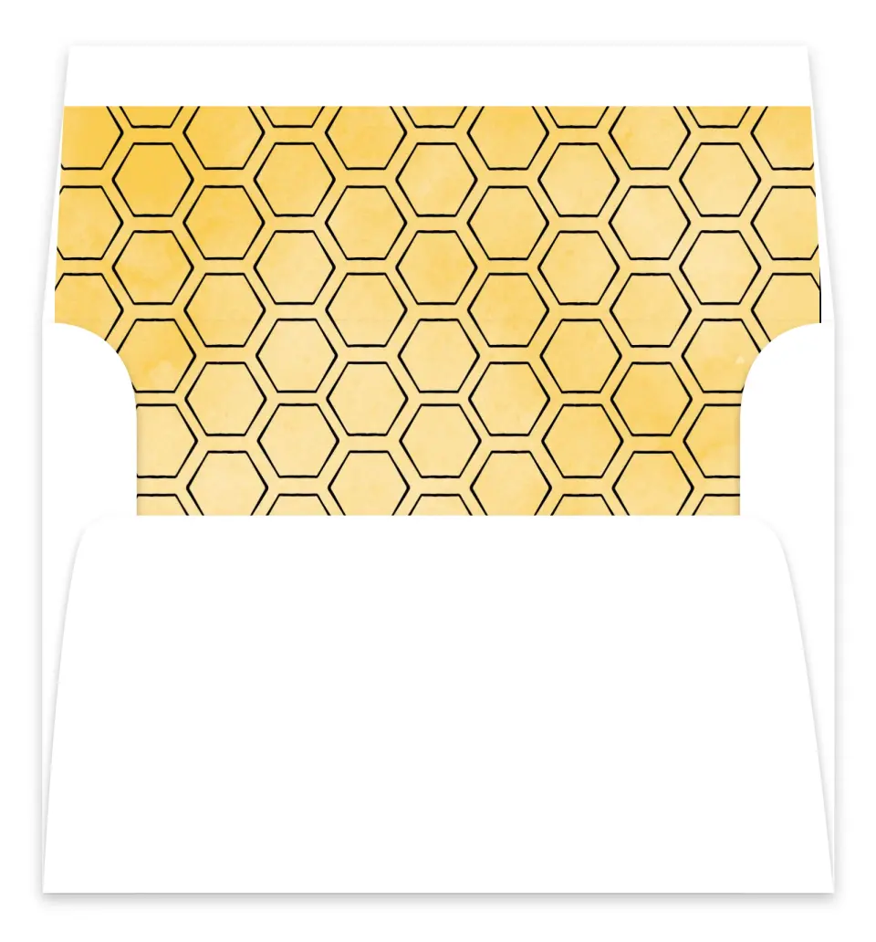 This is a Envelope Liners for 5 x 7 Card Bachelorette Party Accessorie called Mama to Bee printed in full color