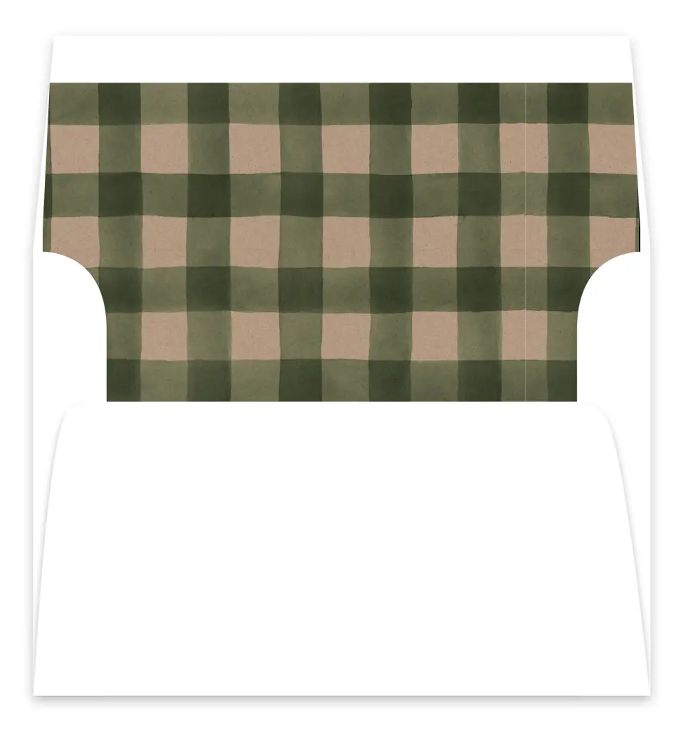 This is a Envelope Liners for 5 x 7 Card Envelope Liner called Fir Tree Flannel printed in full color