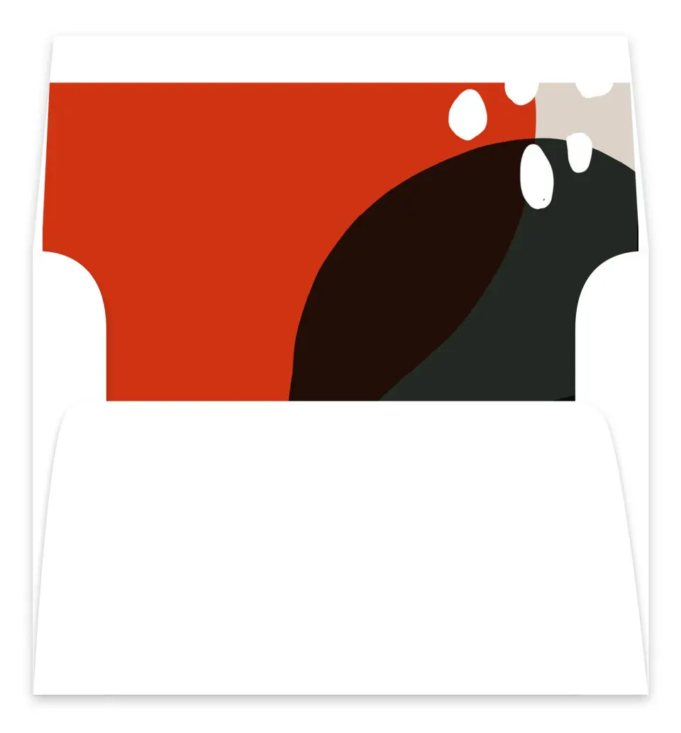 This is a Envelope Liners for 5 x 7 Card Envelope Liner called Mod Blobs printed in full color