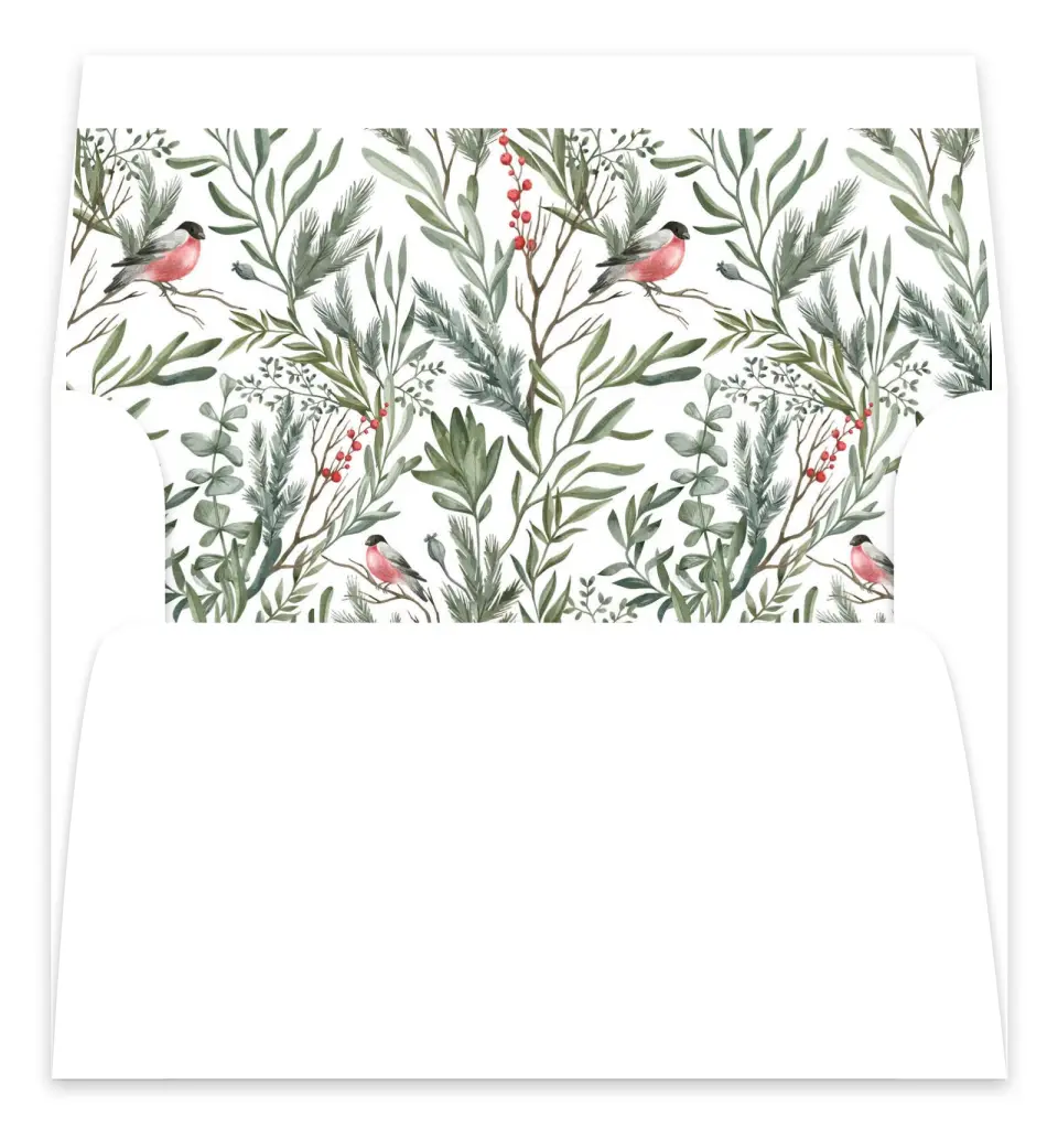 This is a Envelope Liners for 5 x 7 Card Envelope Liner called Bird Pattern printed in full color