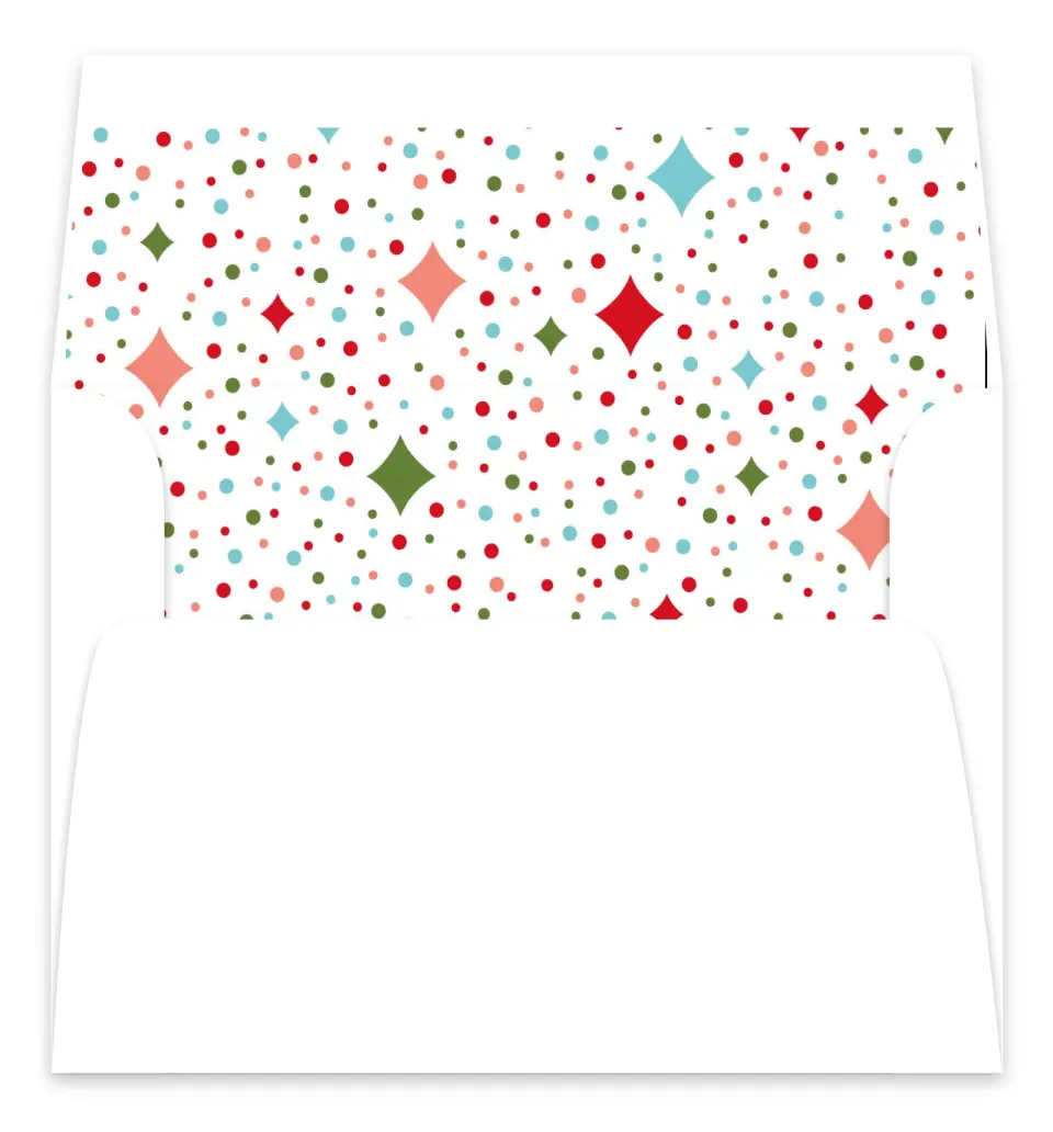 This is a Envelope Liners for 5 x 7 Card Envelope Liner called Dots & Sparkles printed in full color