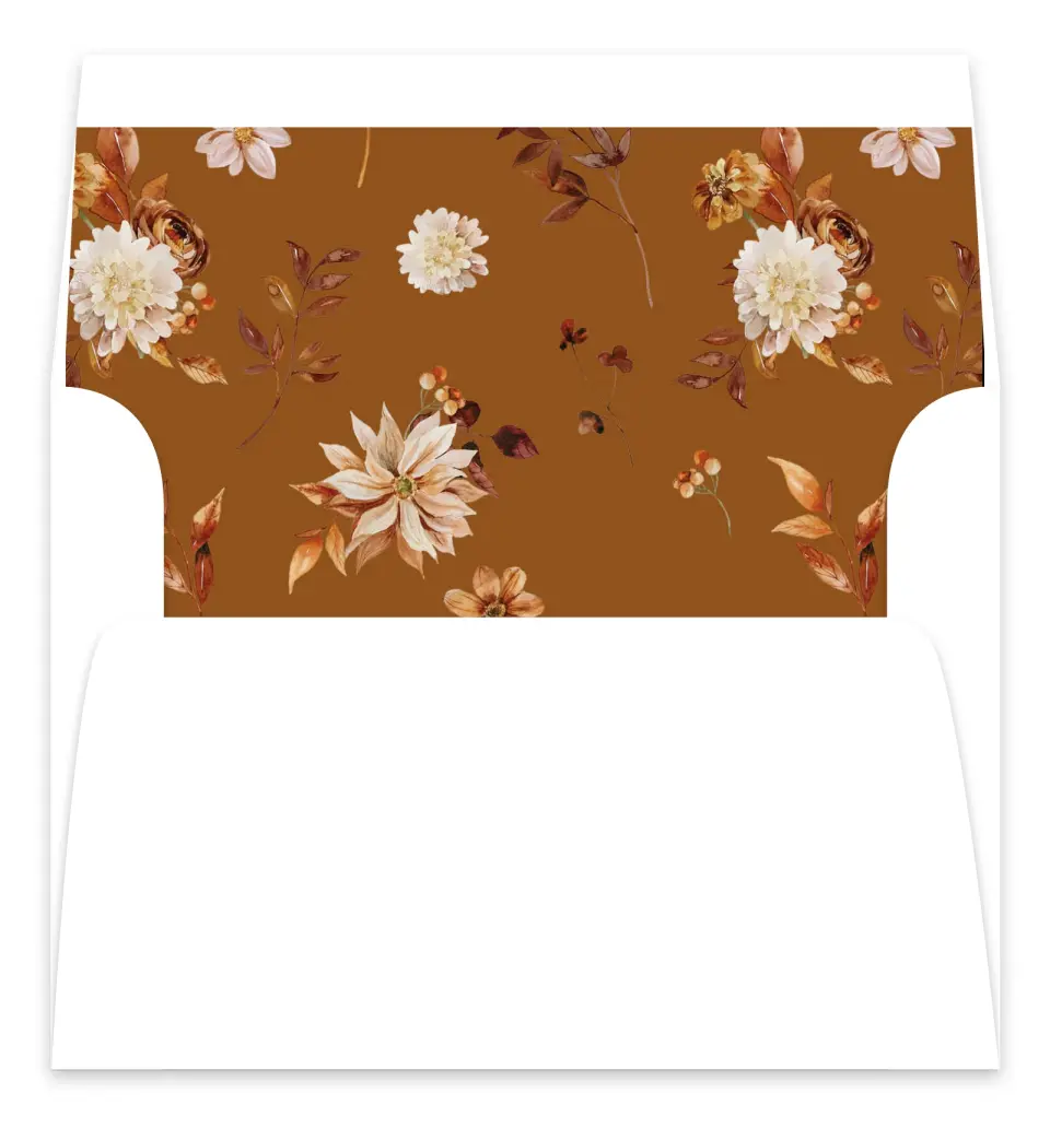 This is a  7.125" x 7" Envelope Liners (ELC) called Country Blooms printed in full color