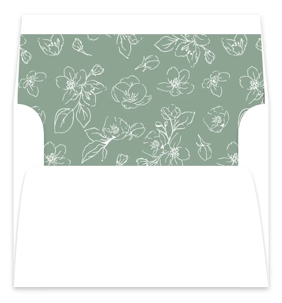 This is a  7.125" x 7" Envelope Liners (ELC) called Blossoming Arch printed in full color