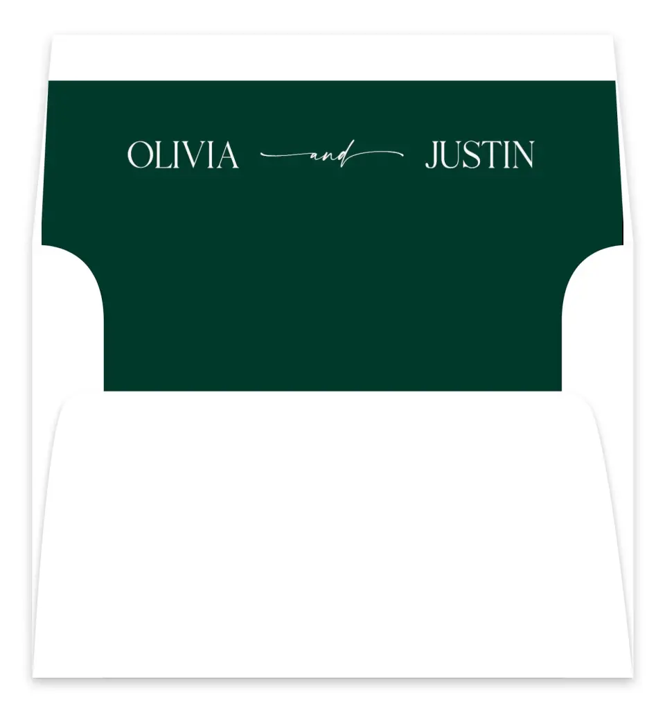 This is a  7.125" x 7" Envelope Liners (ELC) called The Olivia printed in full color