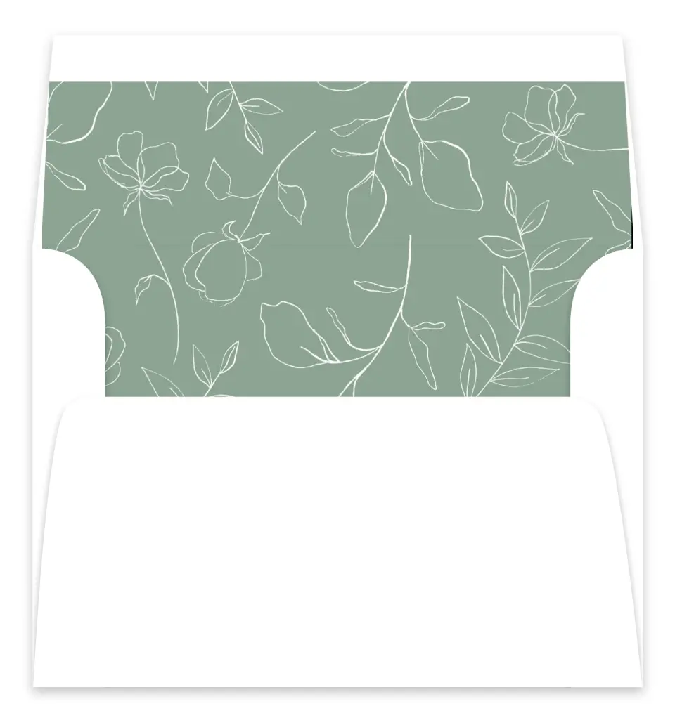 This is a  7.125" x 7" Envelope Liners (ELC) called The Sadie printed in full color