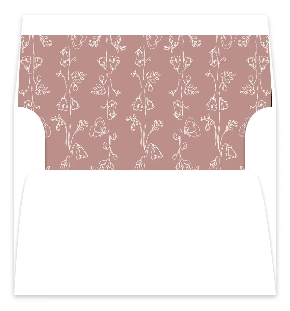 This is a  7.125" x 7" Envelope Liners (ELC) called Cute + Charming printed in full color