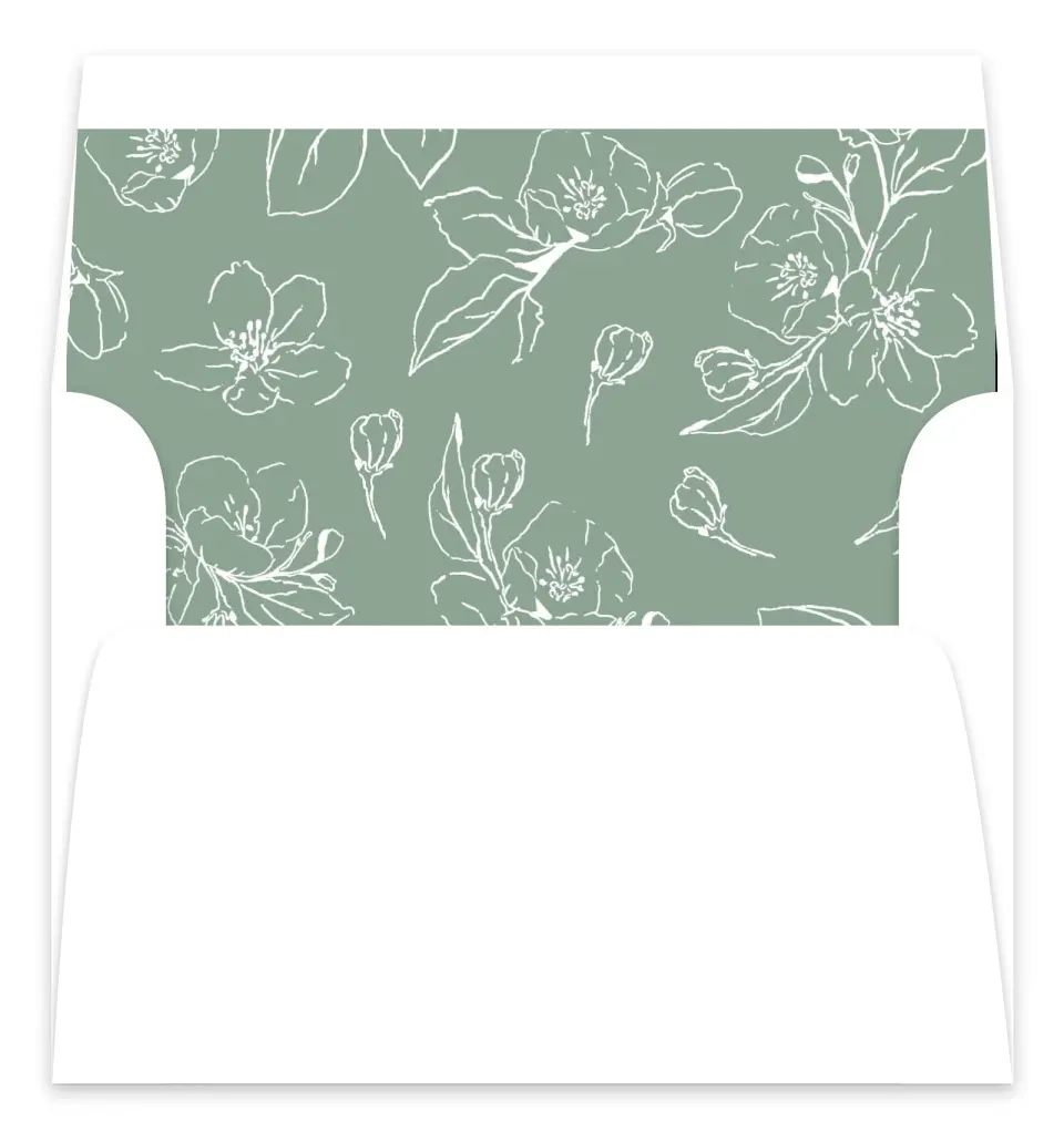 This is a Envelope Liners for 5 x 7 Card Bachelorette Party Accessorie called Joyful Blooms printed in full color
