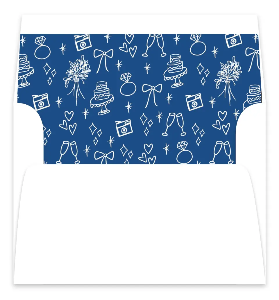 This is a  7.125" x 7" Envelope Liners (ELC) called Drawn To You printed in full color