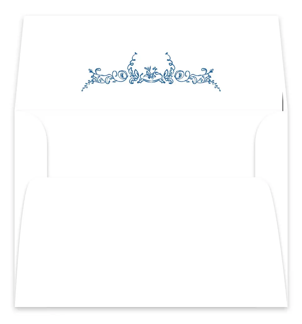 This is a  7.125" x 7" Envelope Liners (ELC) called Ornamental Elegance printed in full color